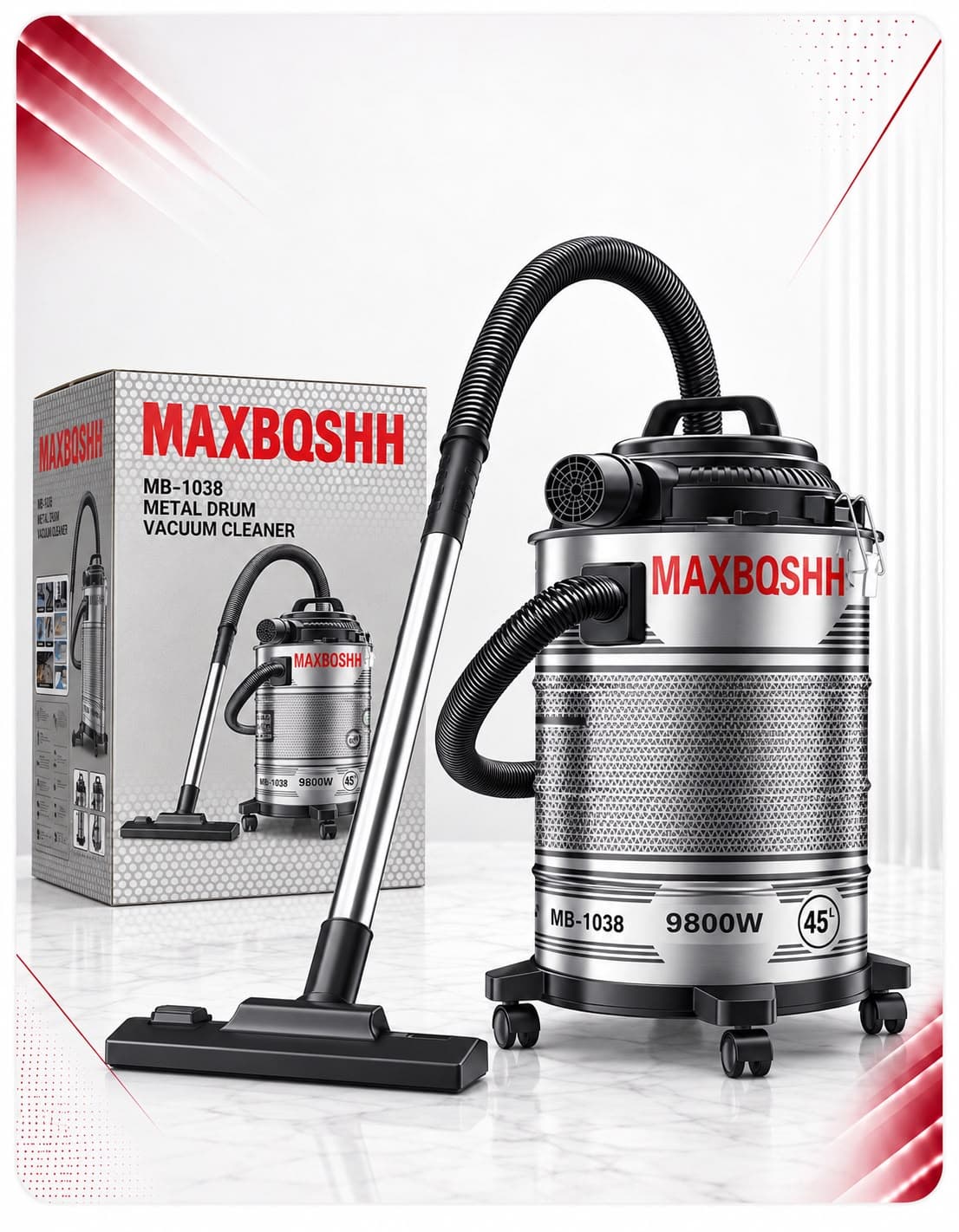 Fshesë elektrike MAXBOSHH MB-1038 – 45 L, 9800 W