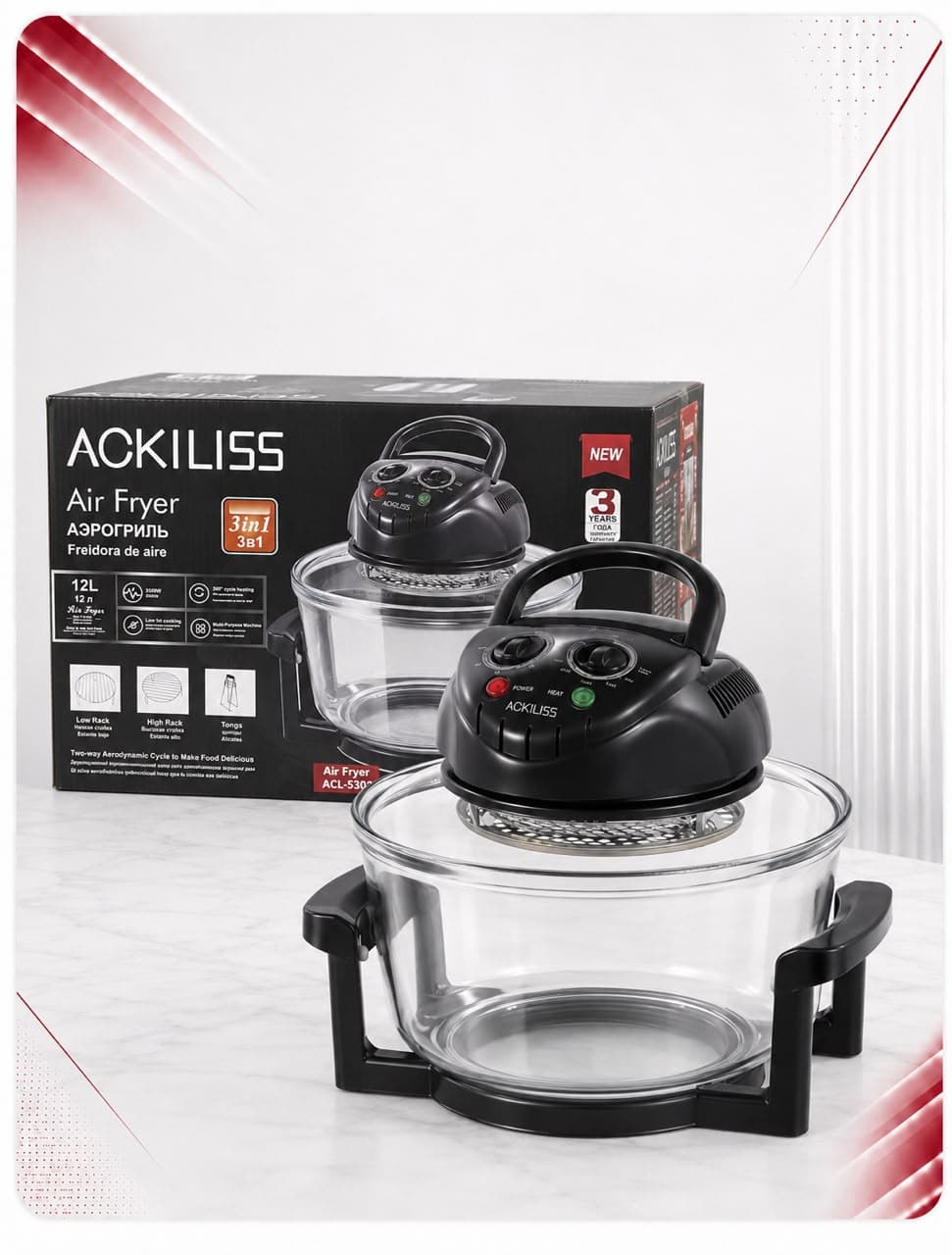 Fritezë me Ajër ACKILISS ACL-5306 – 3500W, 12L, 3 në 1