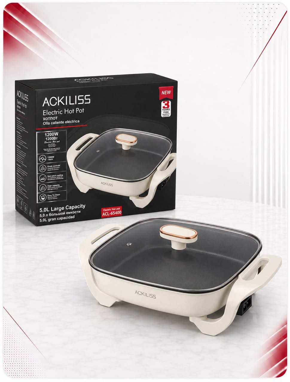 Tenxhere Elektrike ACKILISS ACL-65400 – 1200W, 5L