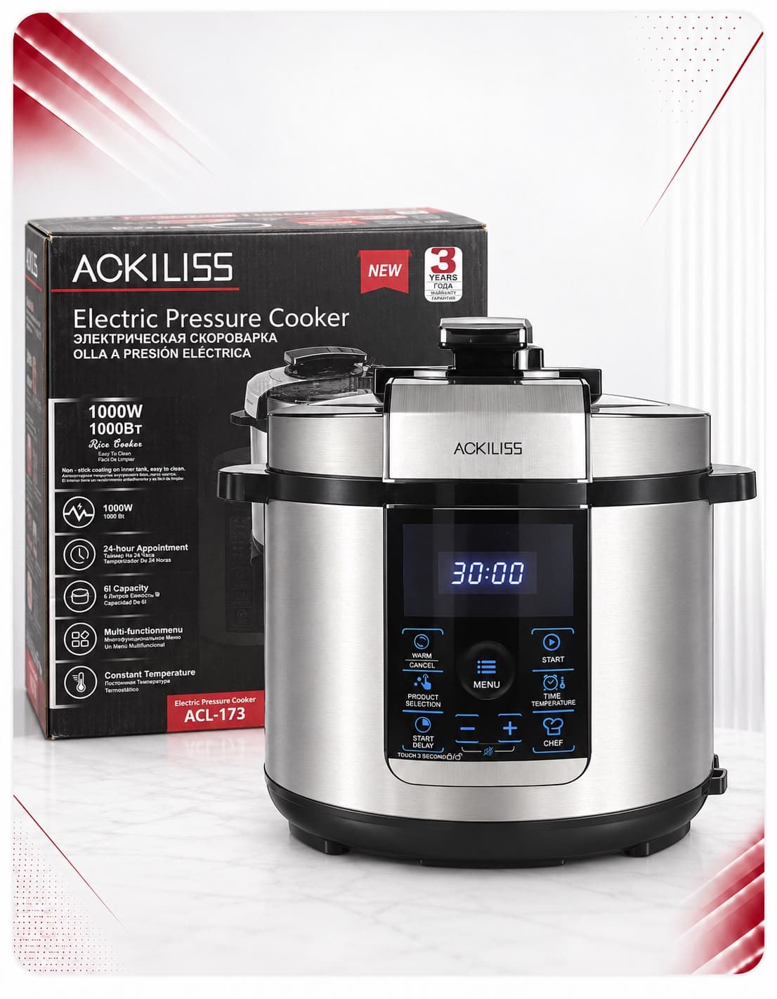 Multi Cooker ACKILISS ACL-173, 6 L, 1000 W