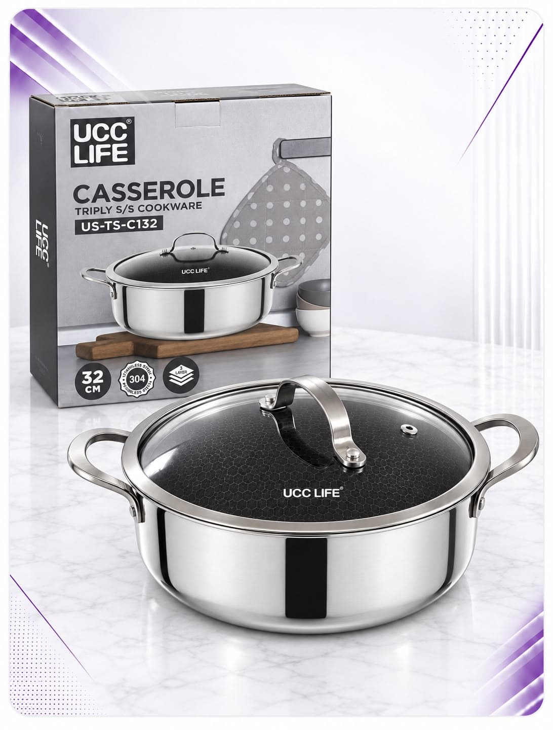 Tenxhere UCC Life me kapak – 32 cm