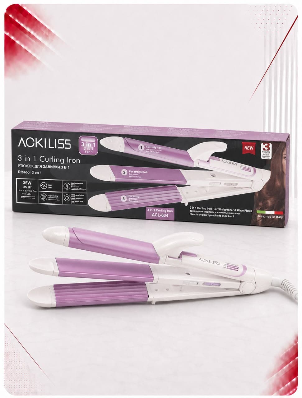 Stilues Flokësh 3 në 1 ACKILISS ACL-604 – 35W