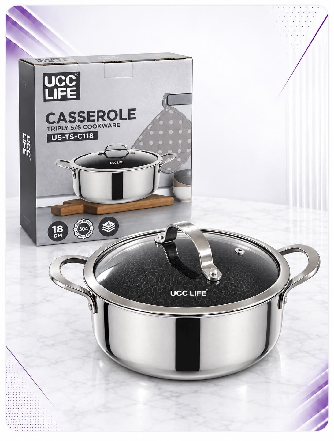 Tenxhere UCC Life me kapak – 20 cm