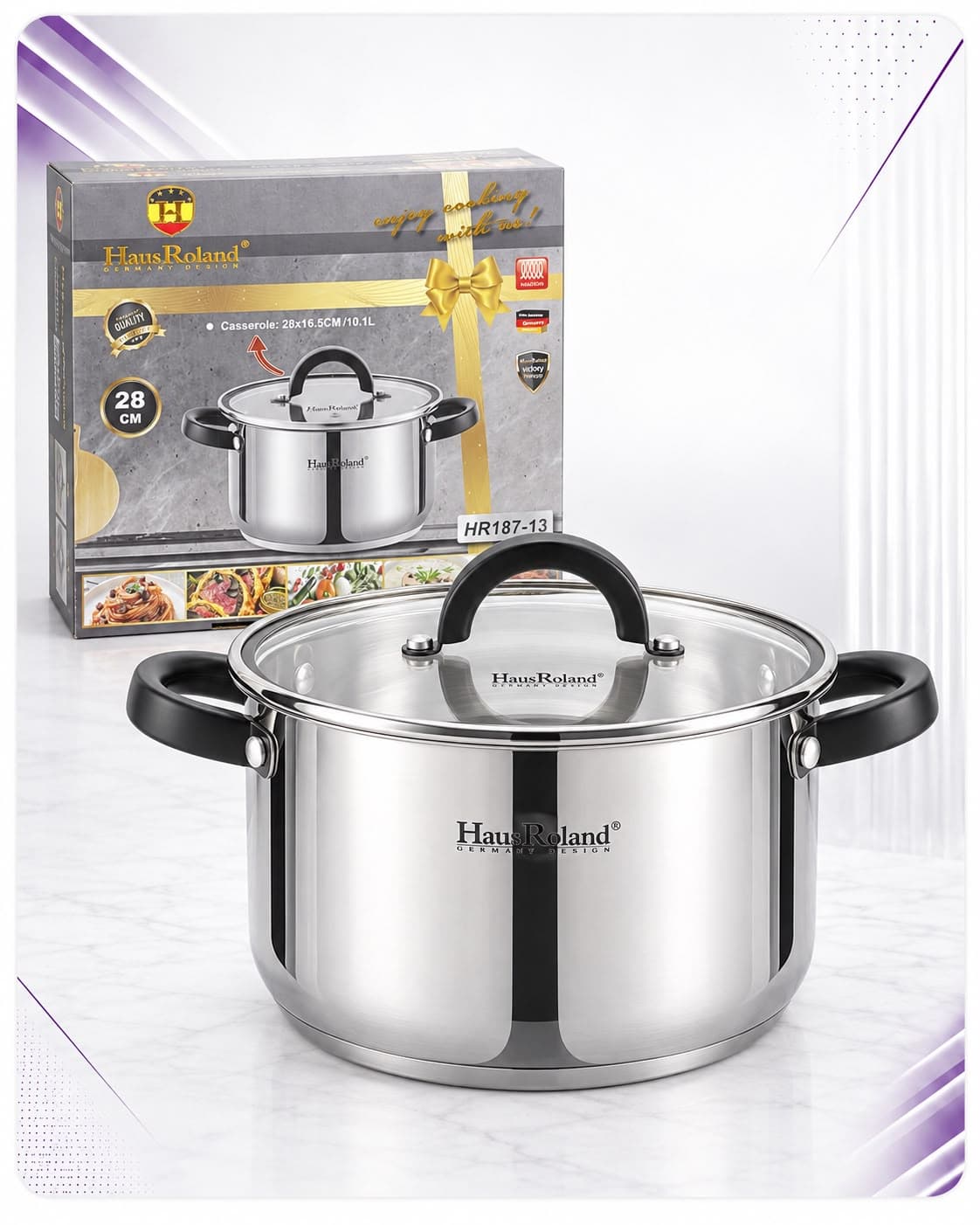 Tenxhere Haus Roland me kapak, 28 cm / 10.1 L